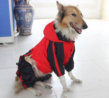 Lightweight Reflective Waterproof Dog Raincoat with Leash Hole