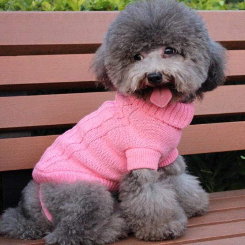 Cozy Knitted Wool Dog Sweater-0