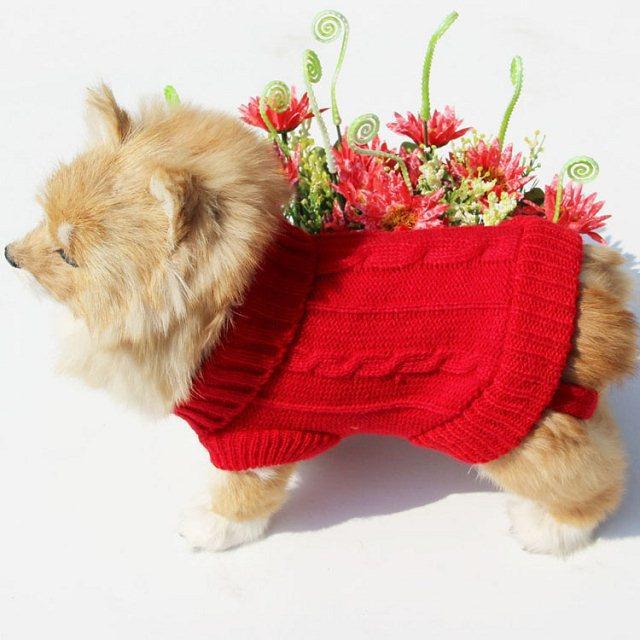 Cozy Knitted Wool Dog Sweater-3