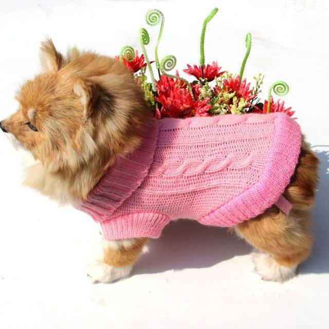 Cozy Knitted Wool Dog Sweater-4