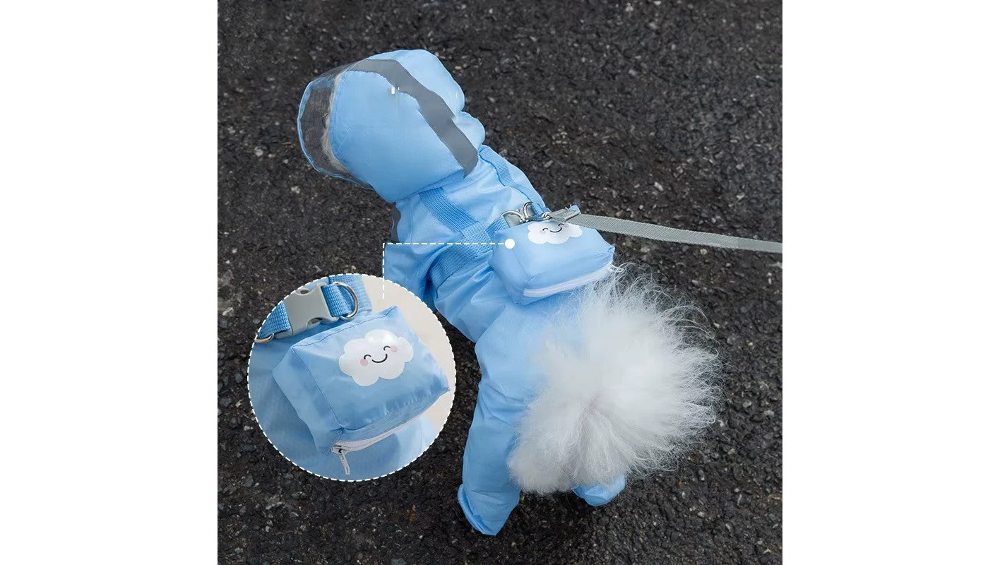 Full-Cover Pet Raincoat – All-Weather Waterproof Poncho for Dogs & Cats
