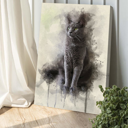 Pet Watercolor Portrait Custom Wall Art-4