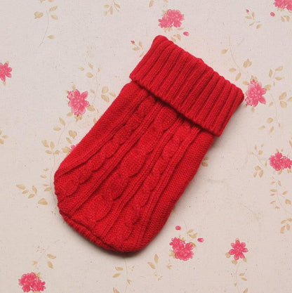 Cozy Knitted Wool Dog Sweater-7