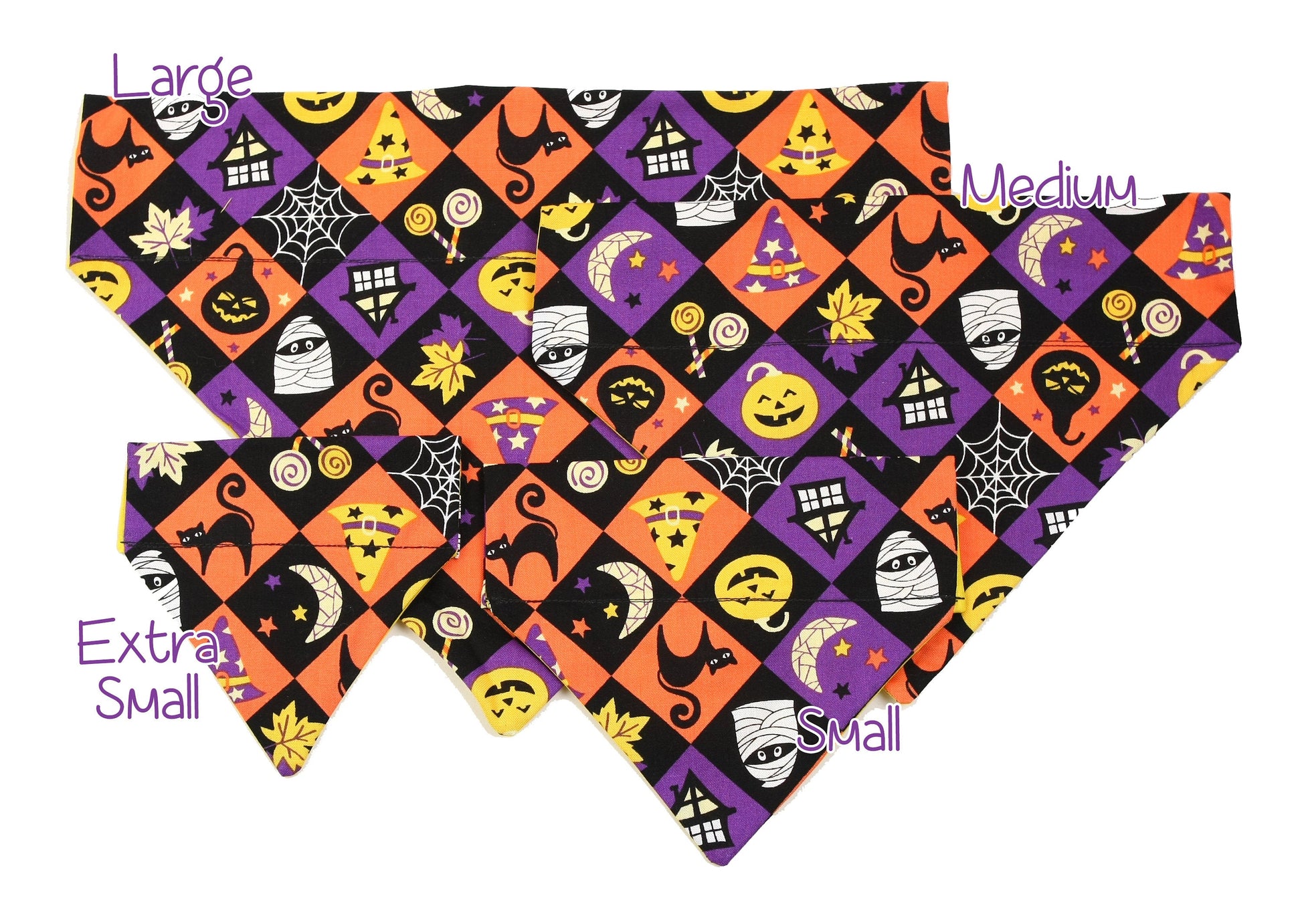 Spooky Squares Pet Scarf-2